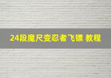 24段魔尺变忍者飞镖 教程